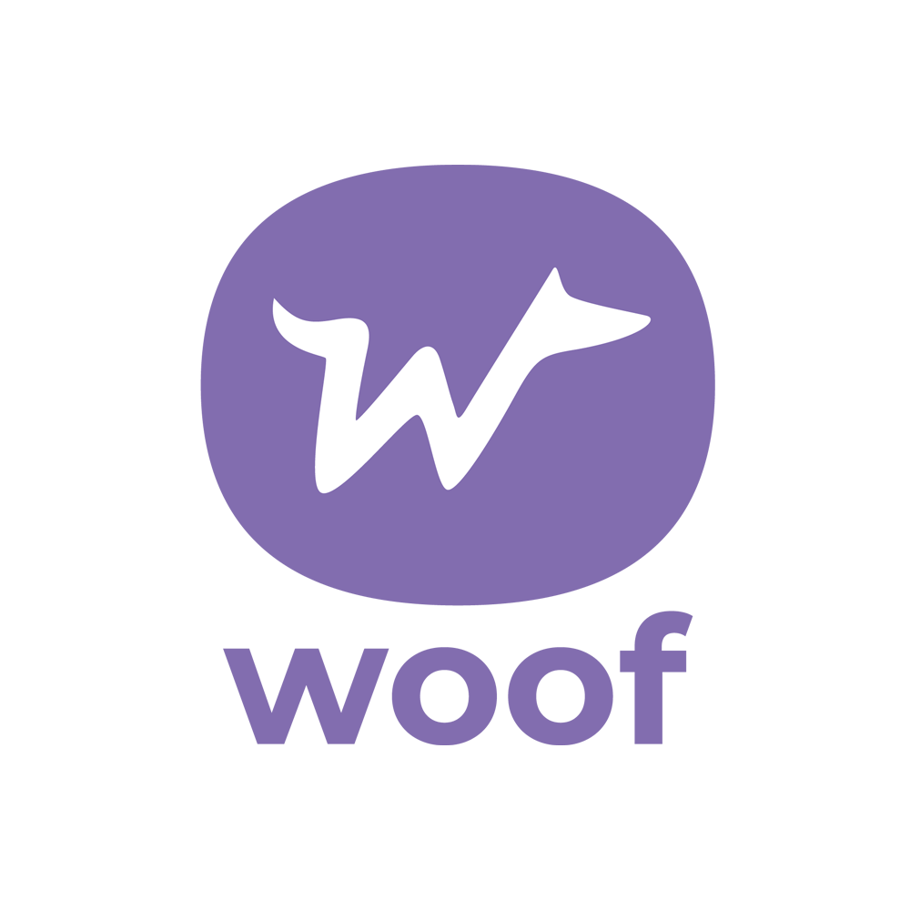 Logotyp design för Woof