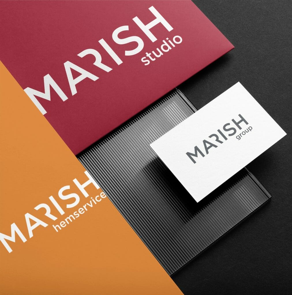 Logotypdesign för hemserviceföretaget Marish i Skåne